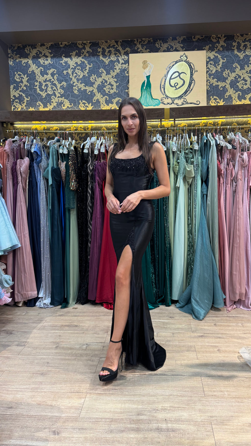 Veloura Black Sequin Dress