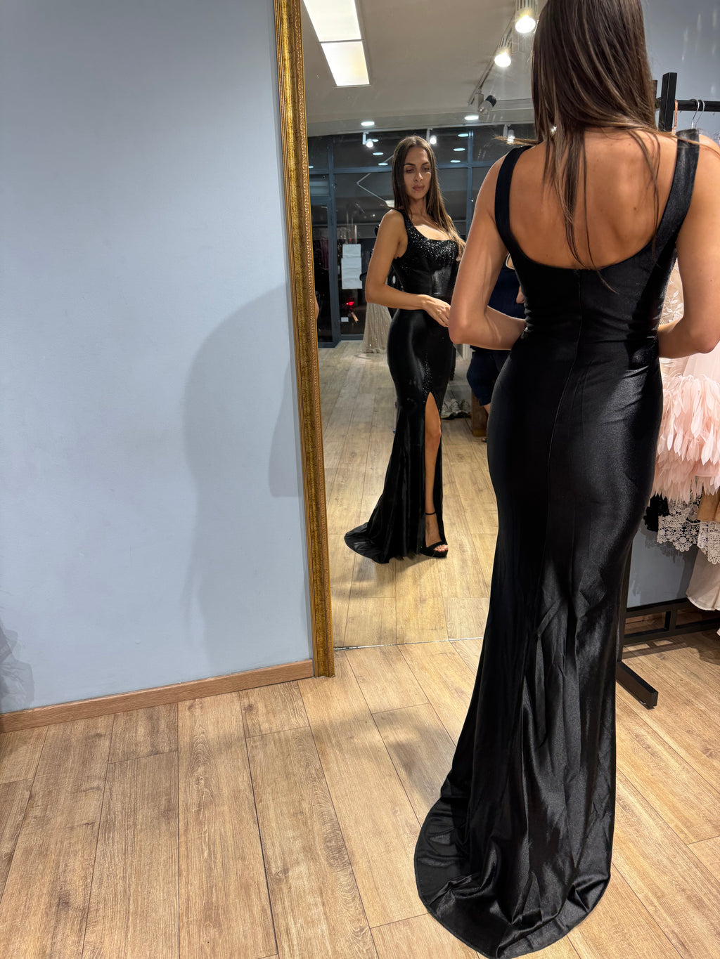 Veloura Black Sequin Dress