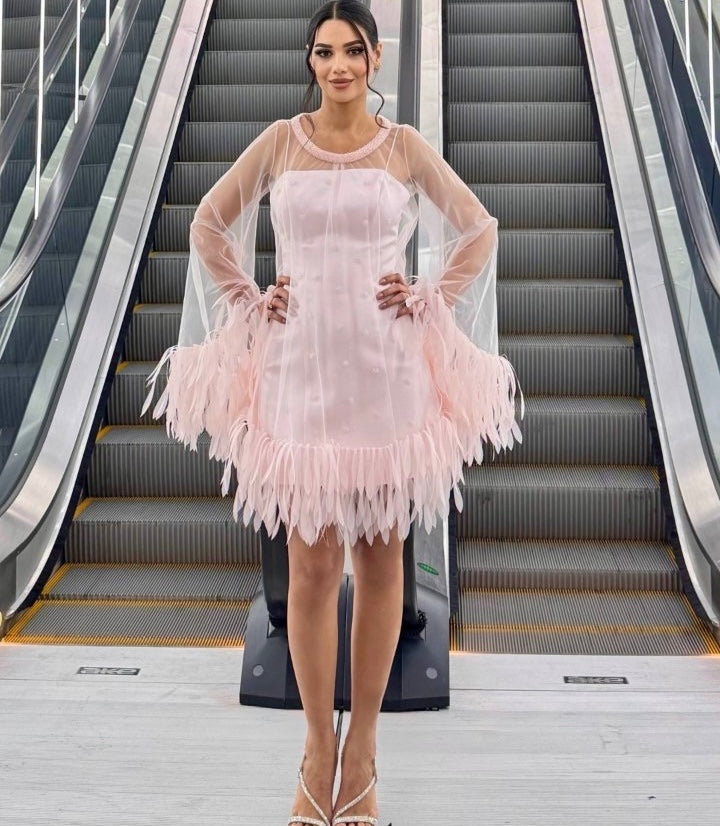 Pink Fleur Mini Dress