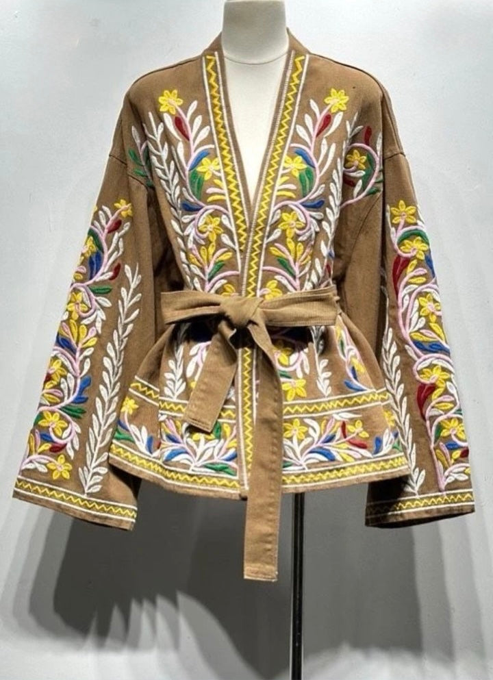 Camel Sahara Denim Kimono