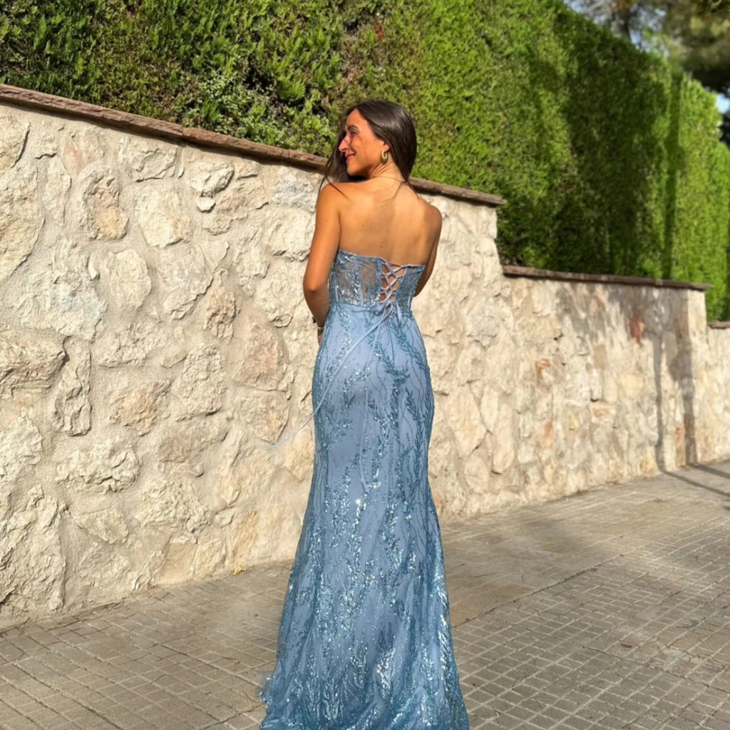 Blue Celeste Glitter Dress