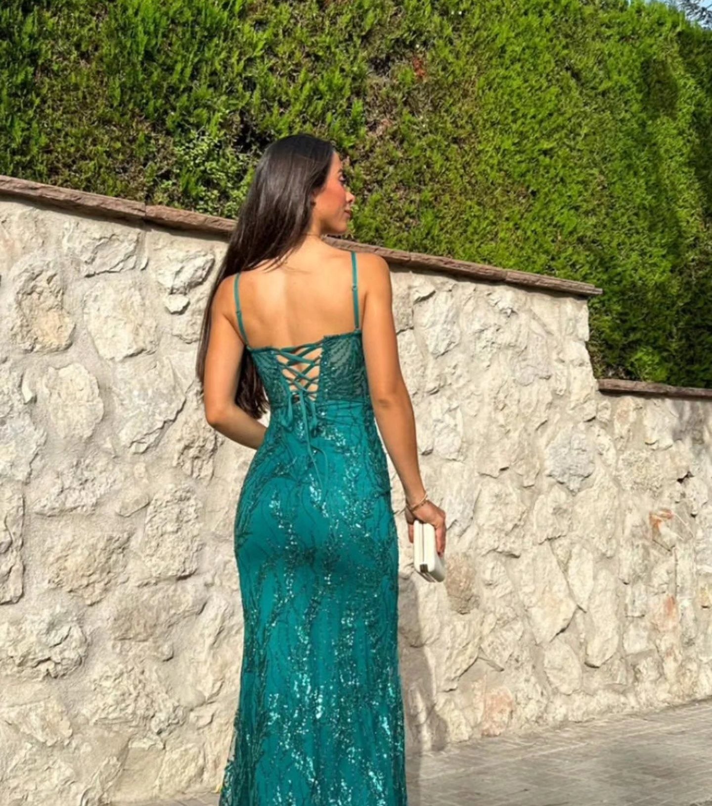 Green Celeste Glitter Dress