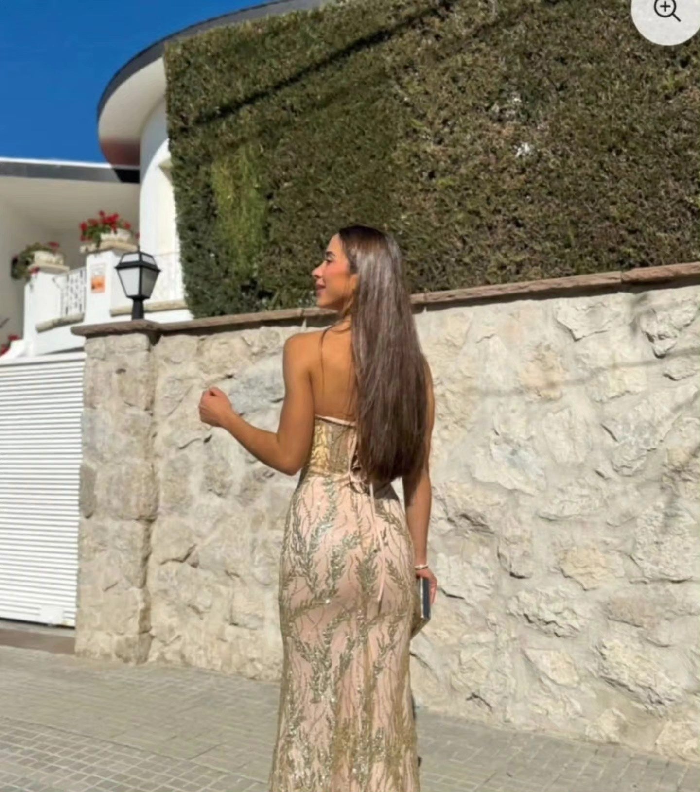 Gold Celeste Glitter Dress