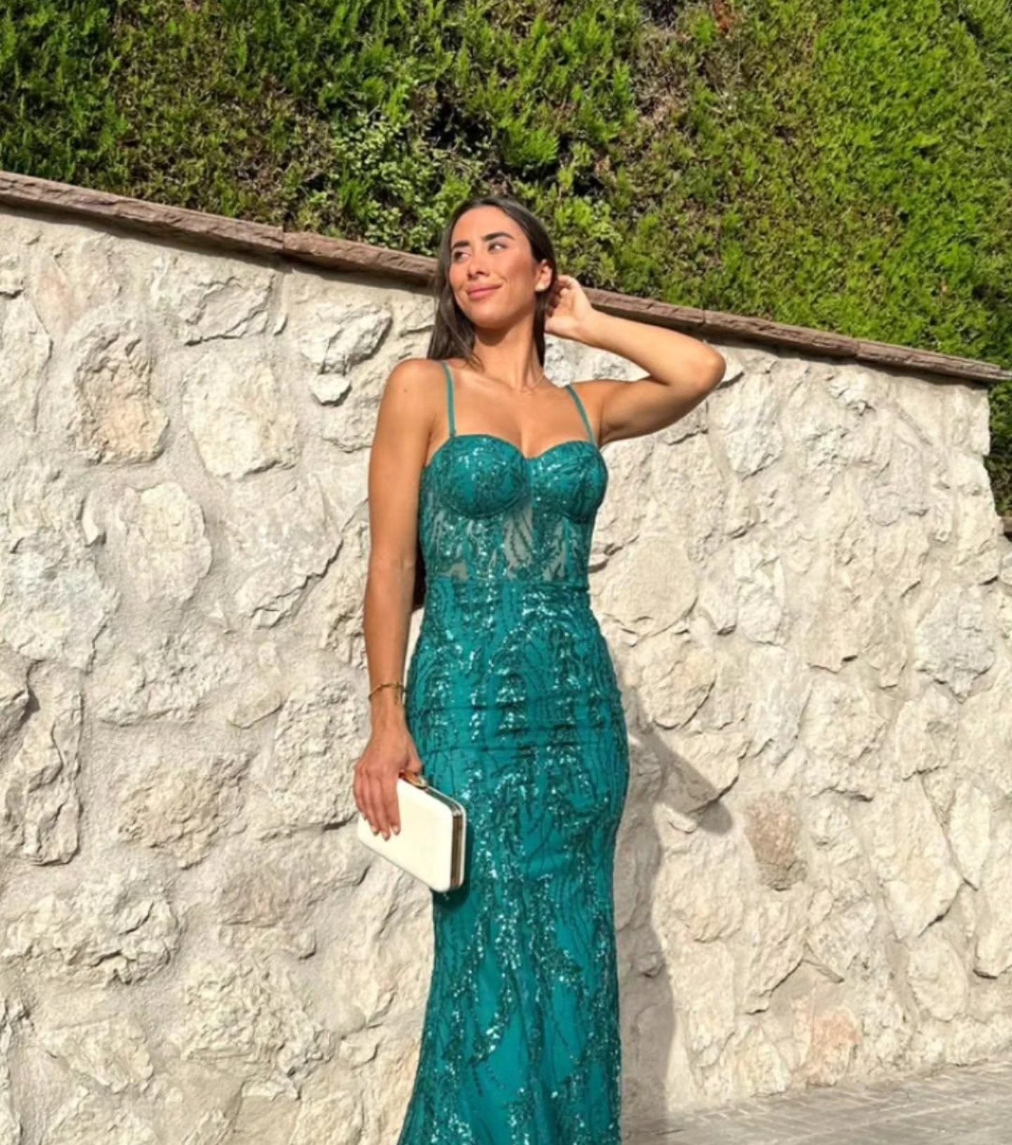 Green Celeste Glitter Dress
