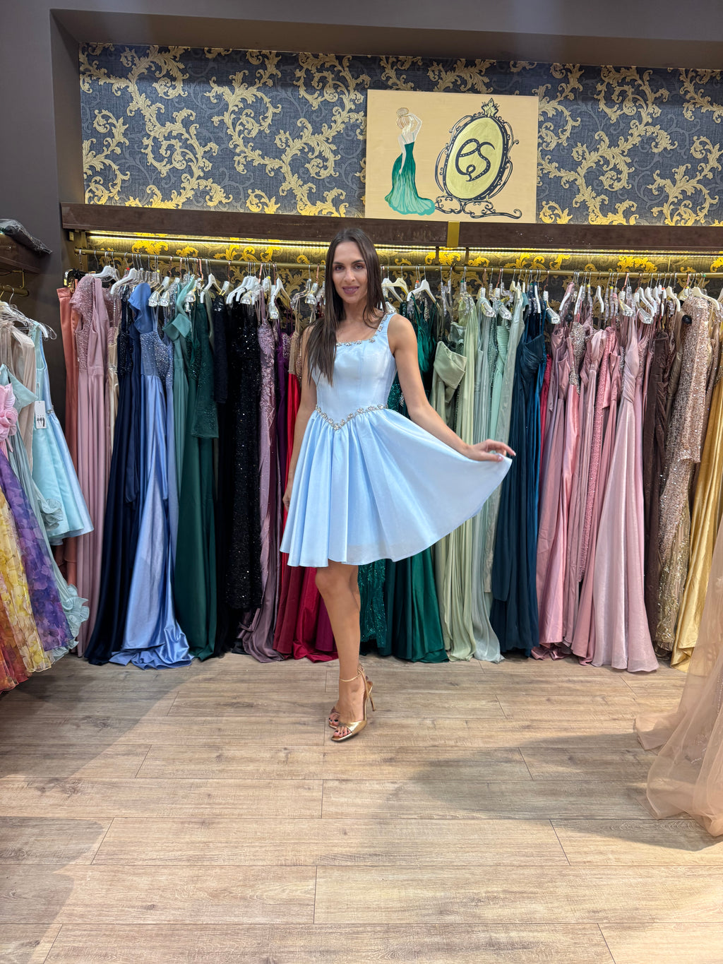 Sky Blue Amélie Short Dress