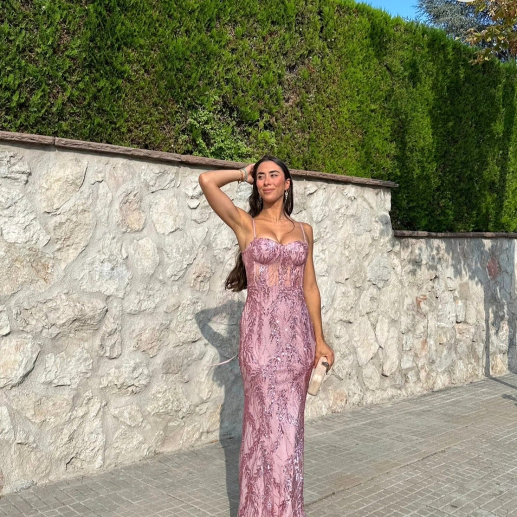 Pink Celeste Glitter Dress
