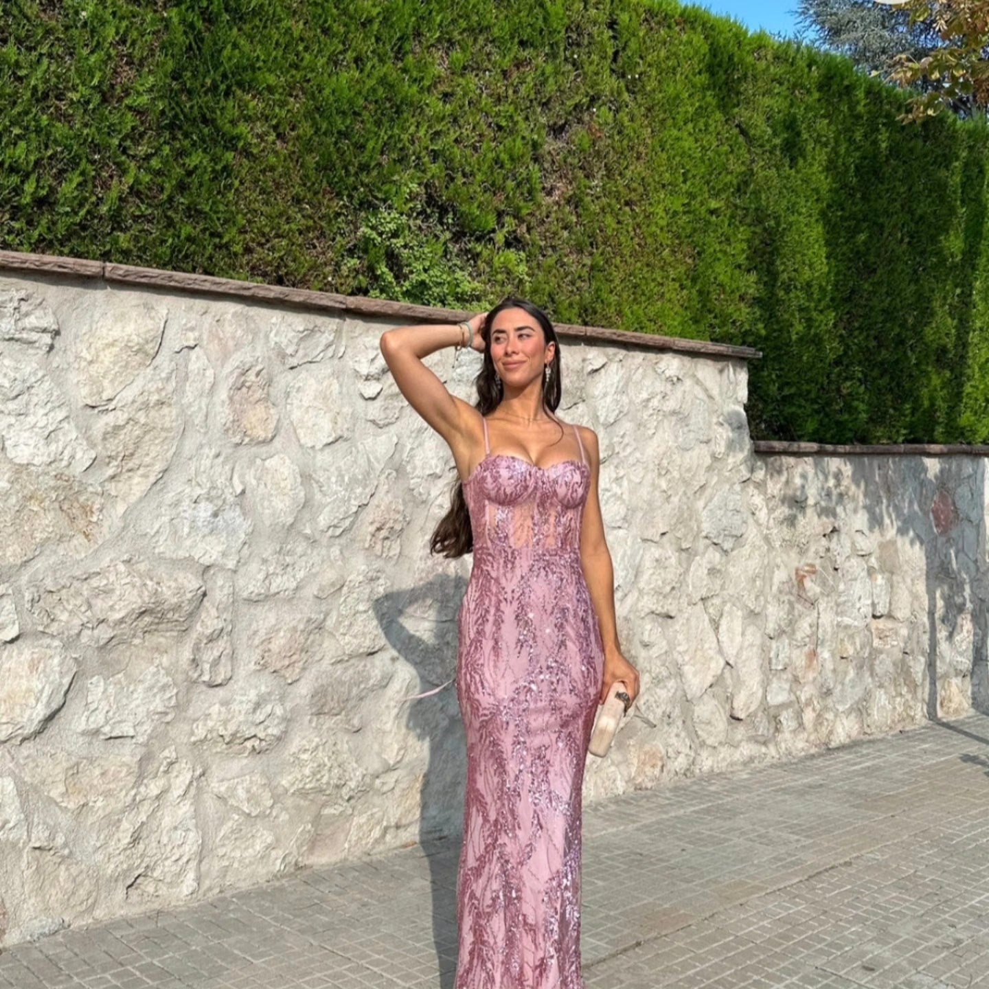 Pink Celeste Glitter Dress
