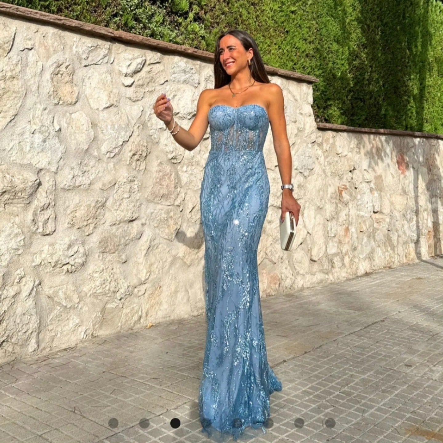 Blue Celeste Glitter Dress