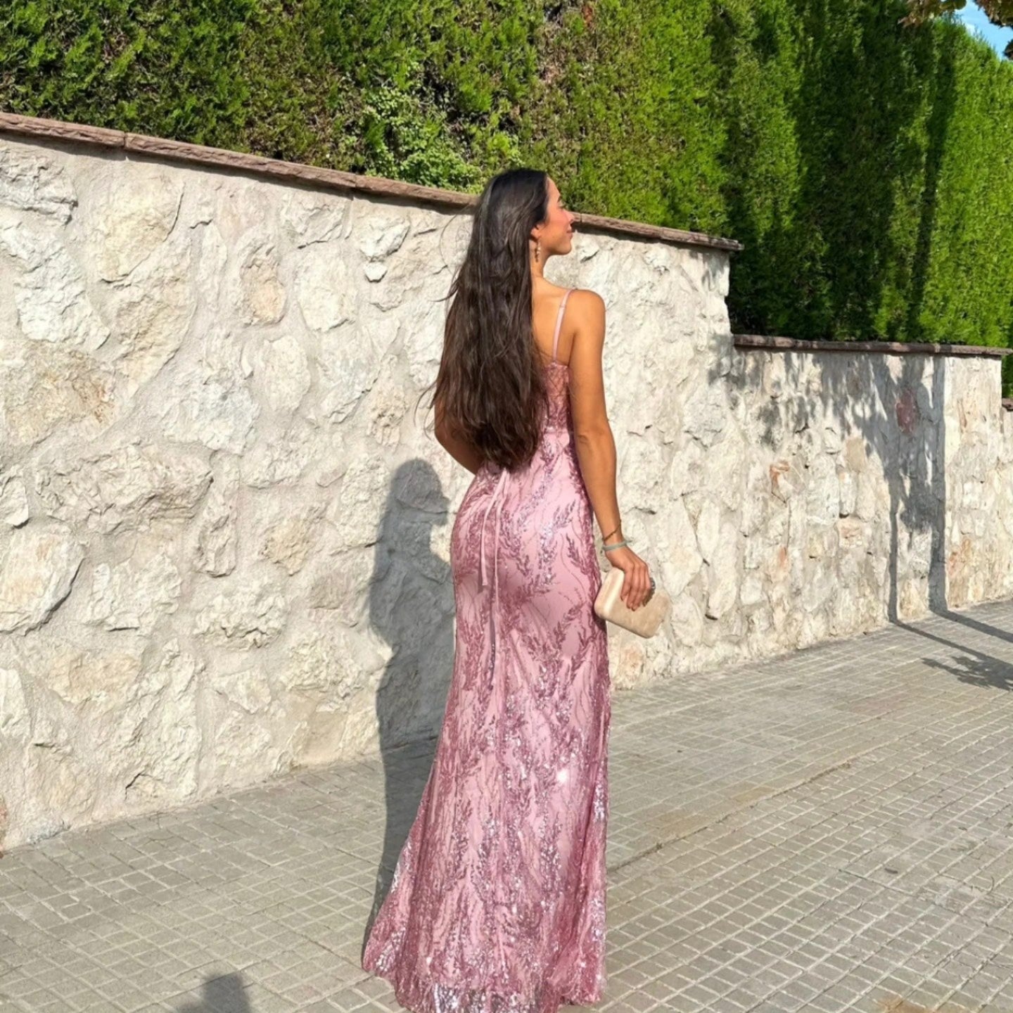 Pink Celeste Glitter Dress