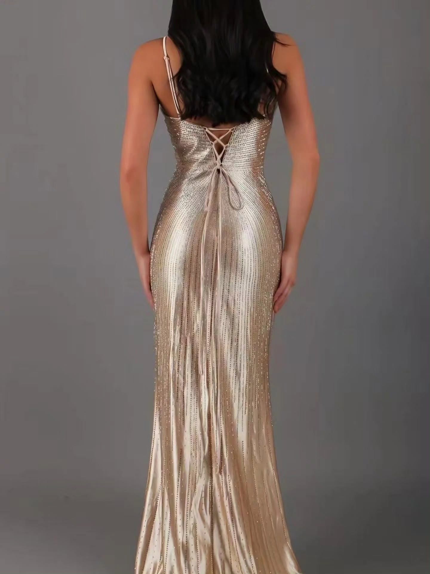 Gold Valencia Crystal Dress