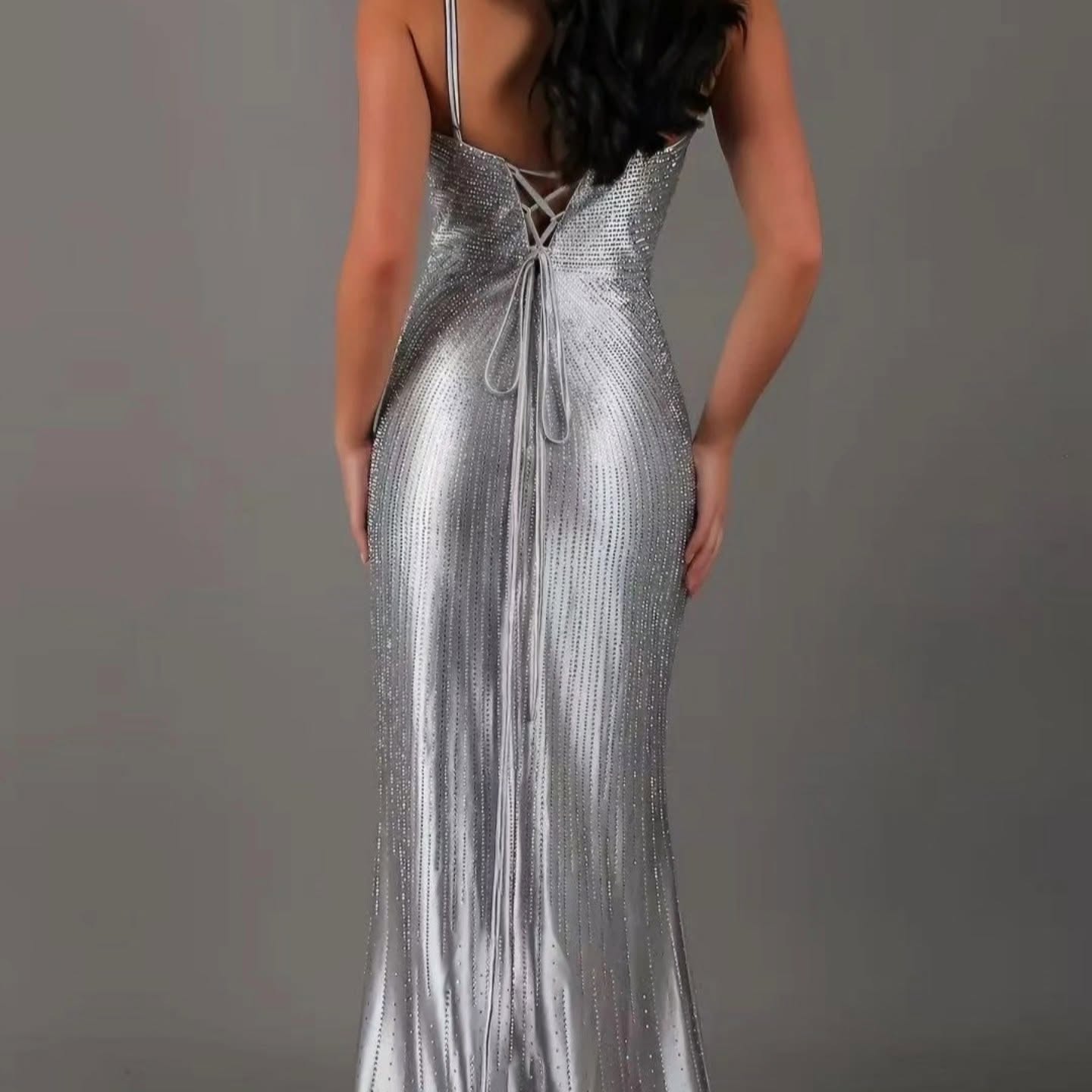 Silver Valencia Crystal Dress