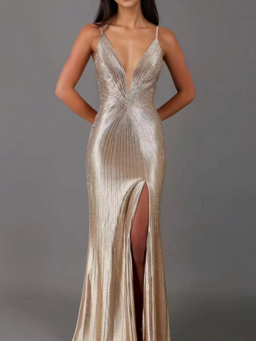 Silver Valencia Crystal Dress