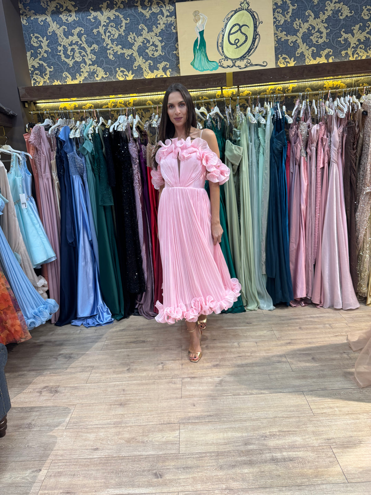 Flora Ruffle Dress – Pink