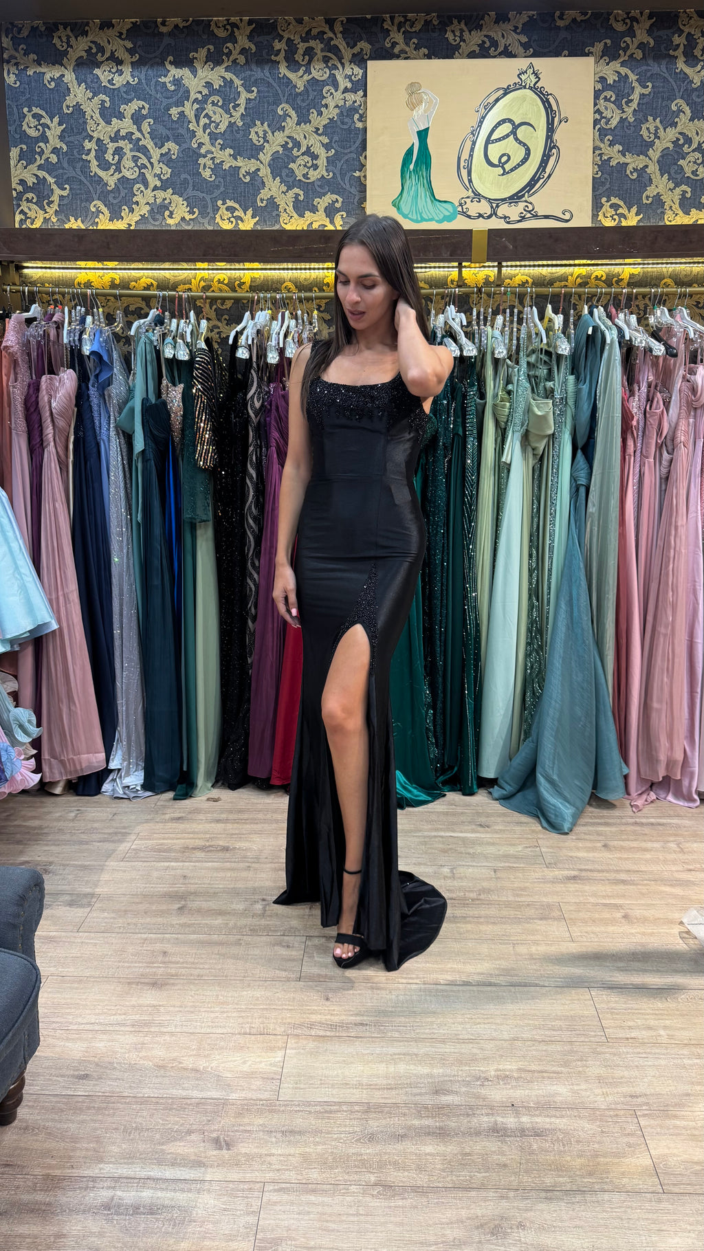 Veloura Black Sequin Dress