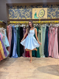 Sky Blue Amélie Short Dress