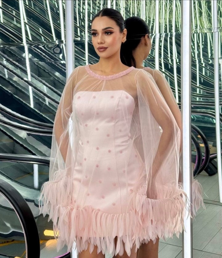 Pink Fleur Mini Dress