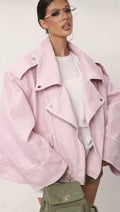 Baby Pink Brooklyn Oversized Denim Jacket