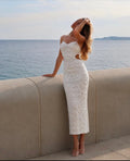 Selene White Beaded Dress