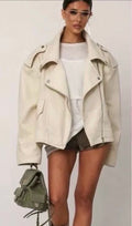 Ecru Brooklyn Oversized Denim Jacket