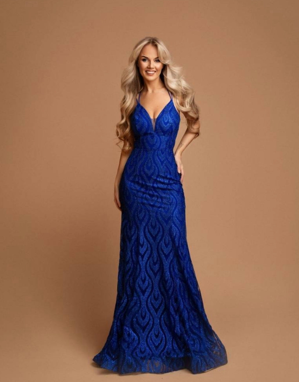 Royal Blue Aria Glitter Dress