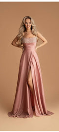 Evera – Rose Satin Corset Gown