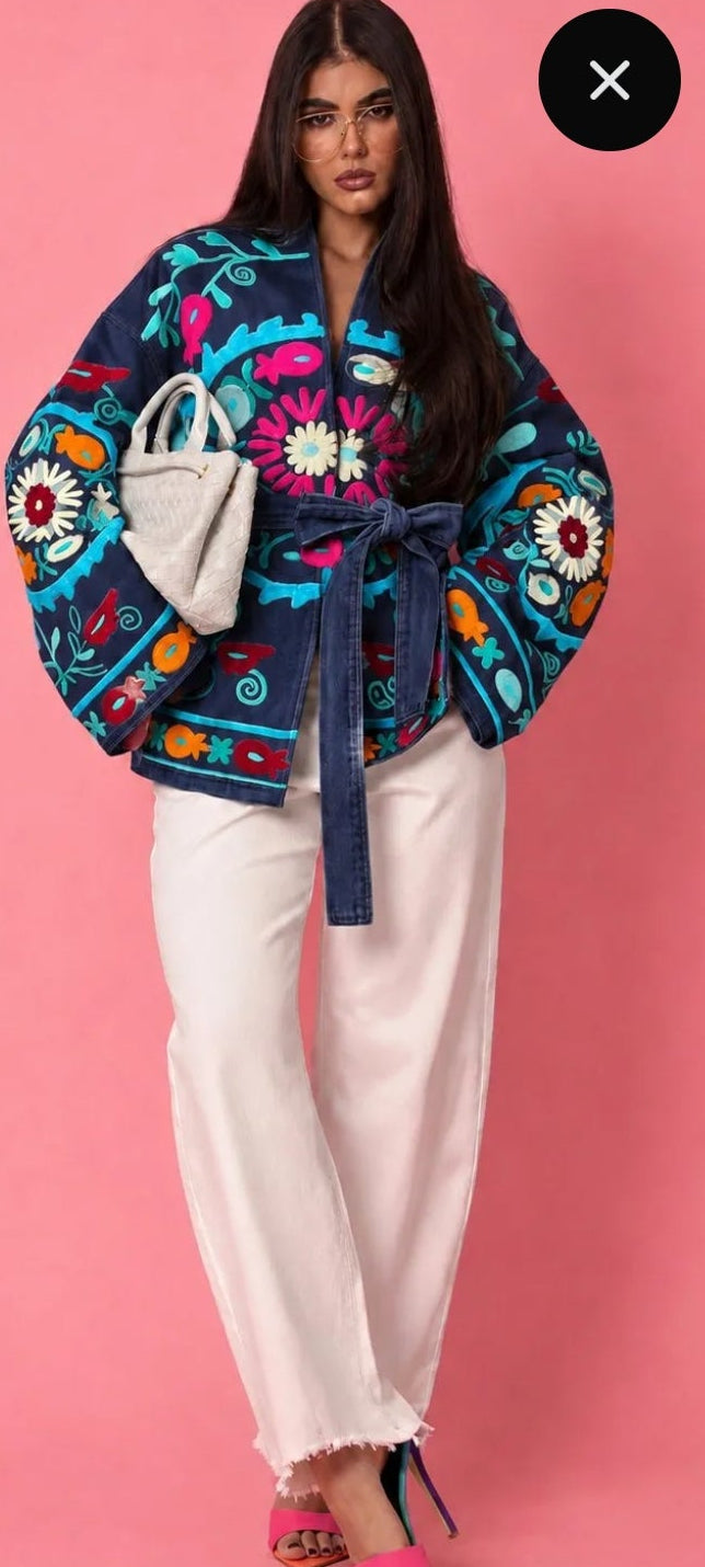 Jade Μπλε  Kimono Jacket
