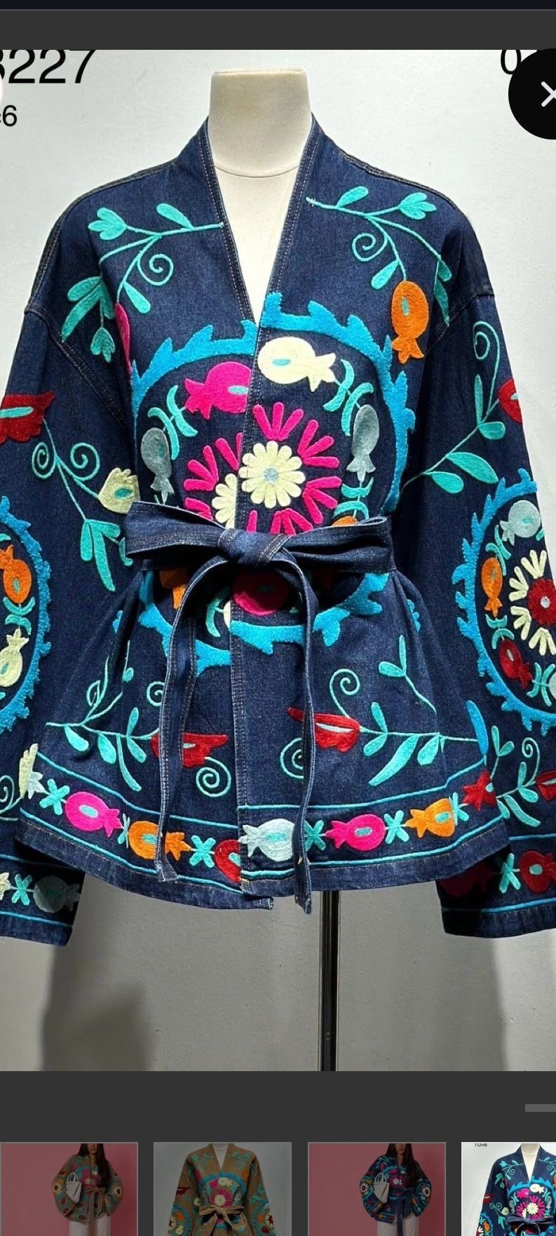 Jade Μπλε  Kimono Jacket