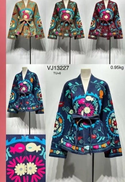 Jade Μπορντό Kimono Jacket