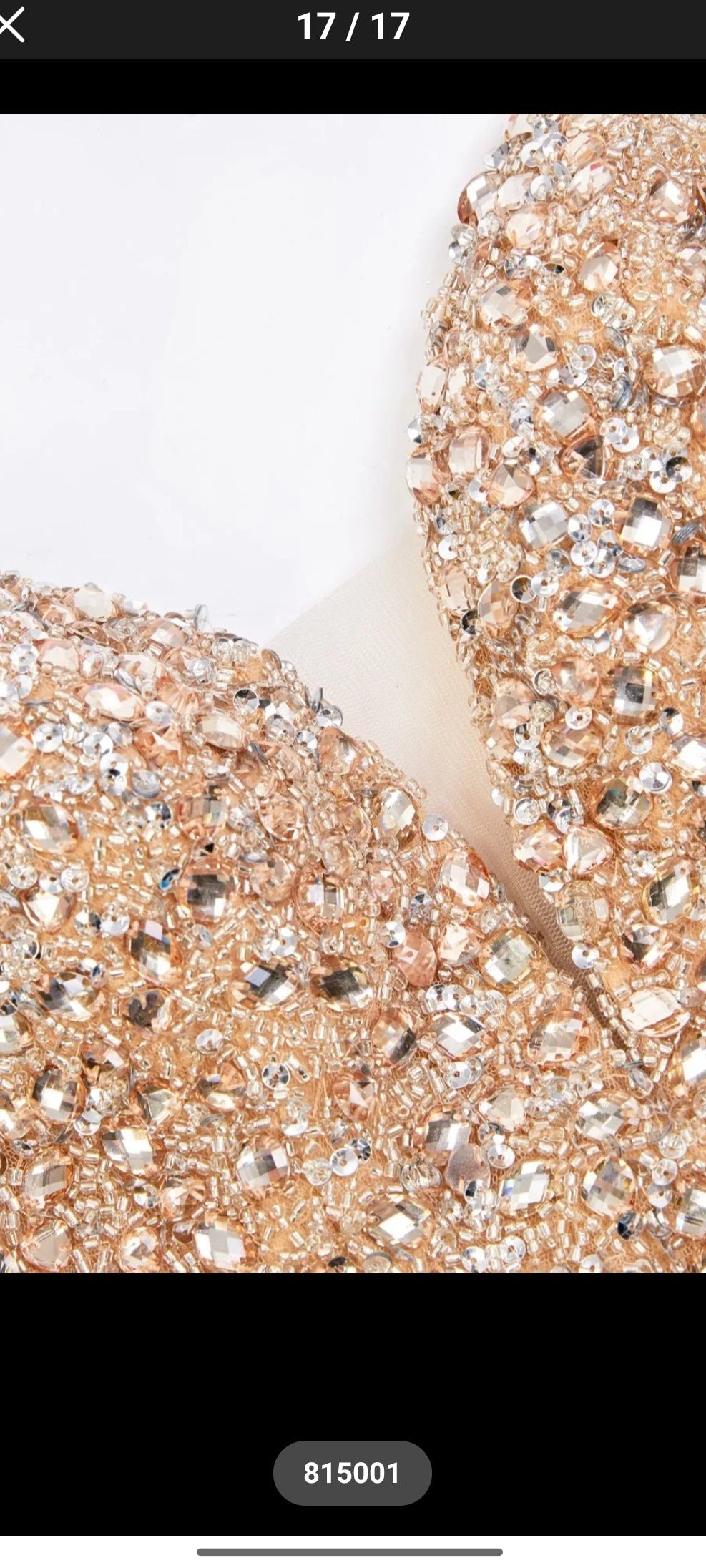 Gold Champagne Crystal Gown