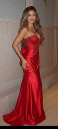 Scarlett Gown – Κόκκινο Satin Maxi Φόρεμα