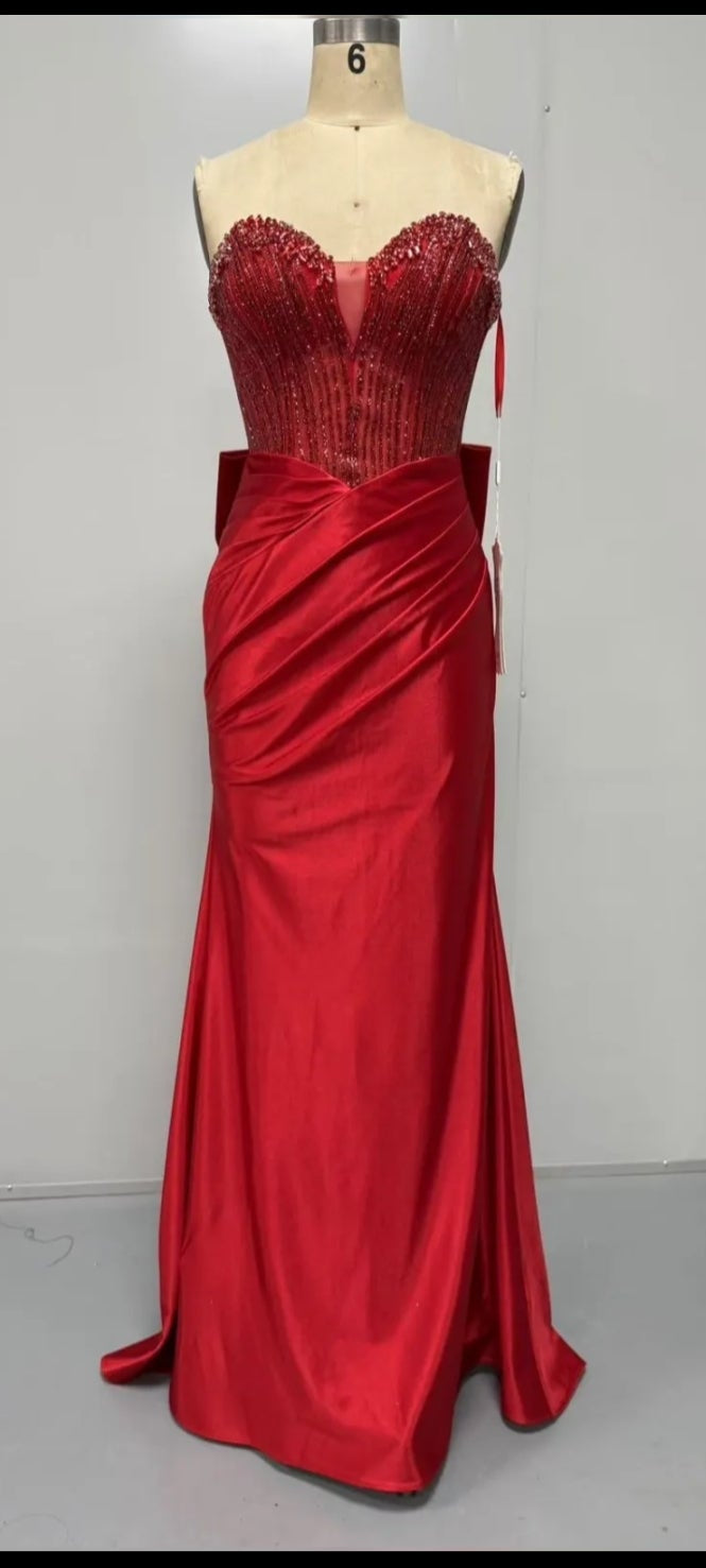 Scarlett Gown – Κόκκινο Satin Maxi Φόρεμα