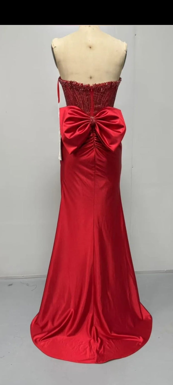 Scarlett Gown – Κόκκινο Satin Maxi Φόρεμα