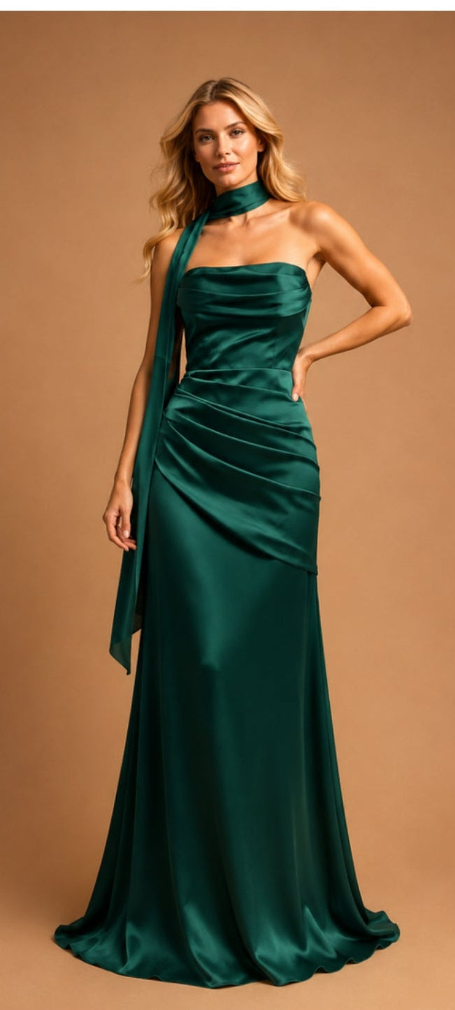 Glamour Green Maxi Dress