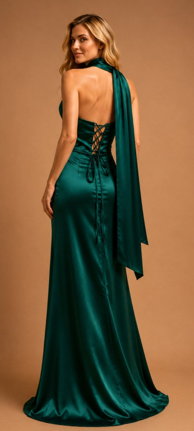 Glamour Green Maxi Dress