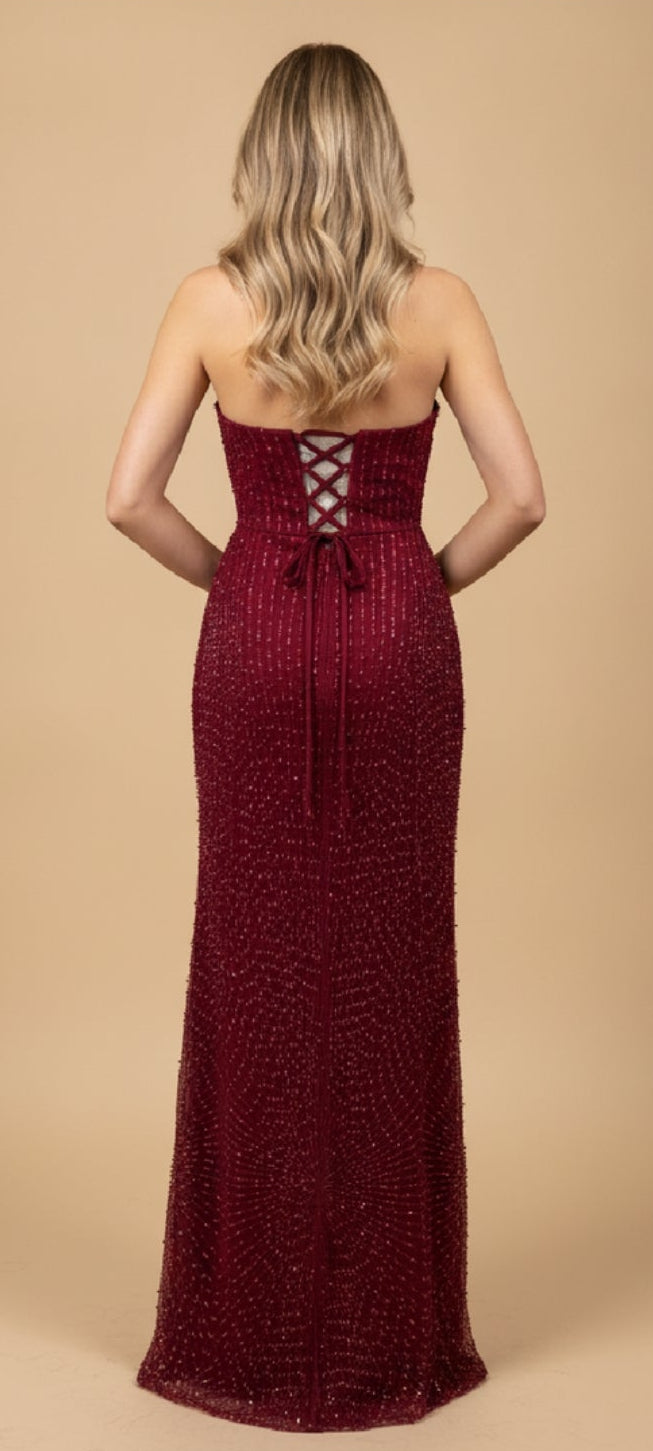 Bordeaux Crystal Dress