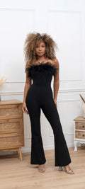 Black Feather Glam Ολόσωμη Φόρμα