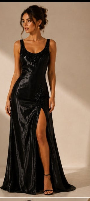 Veloura Black Sequin Dress