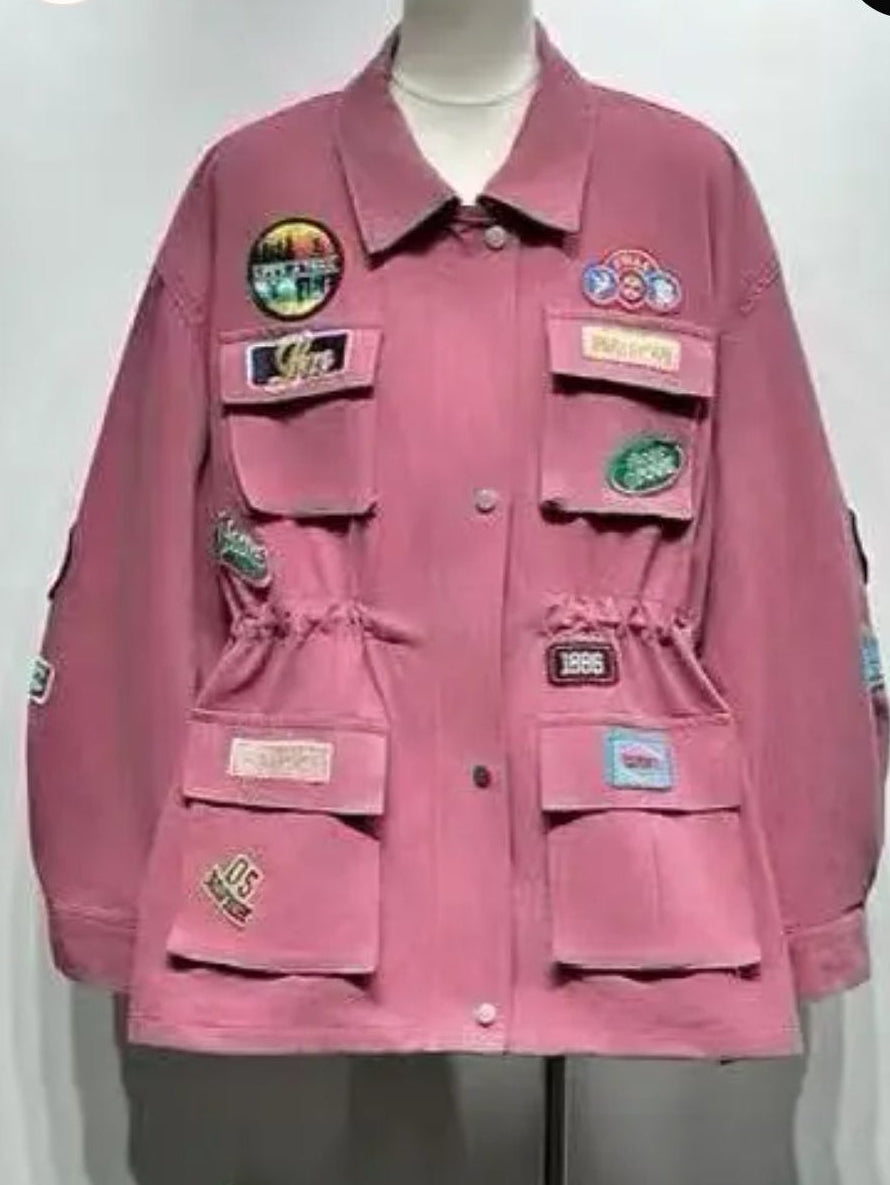 Rosé Cargo Jacket