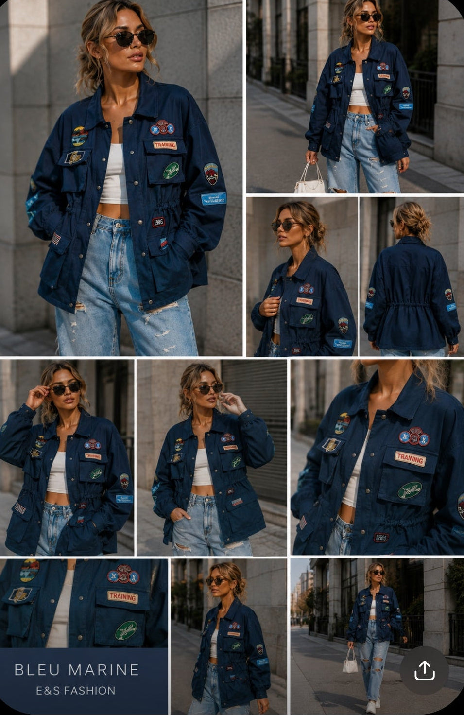 Blue Cargo Jacket
