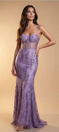 Purple Celeste Glitter Dress