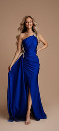 Smaragdine Elegance Blue Royal Dress