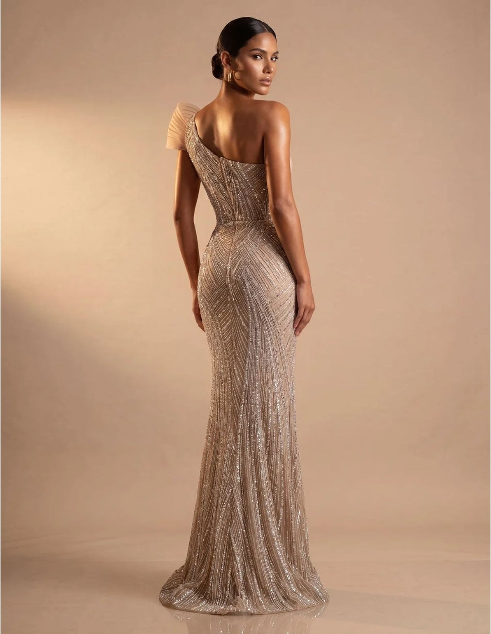 Isadora Crystal Nude Dress