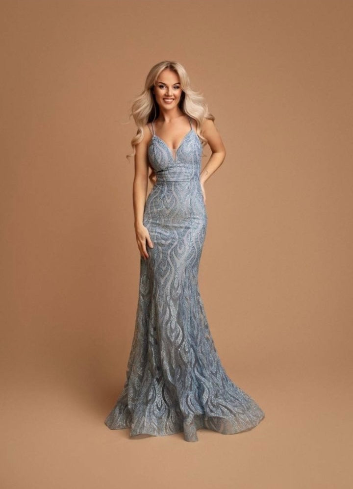 Blue Aria Glitter Dress