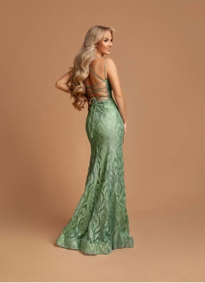 Mint Aria Glitter Dress