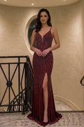 Burgundy Valencia Crystal Dress