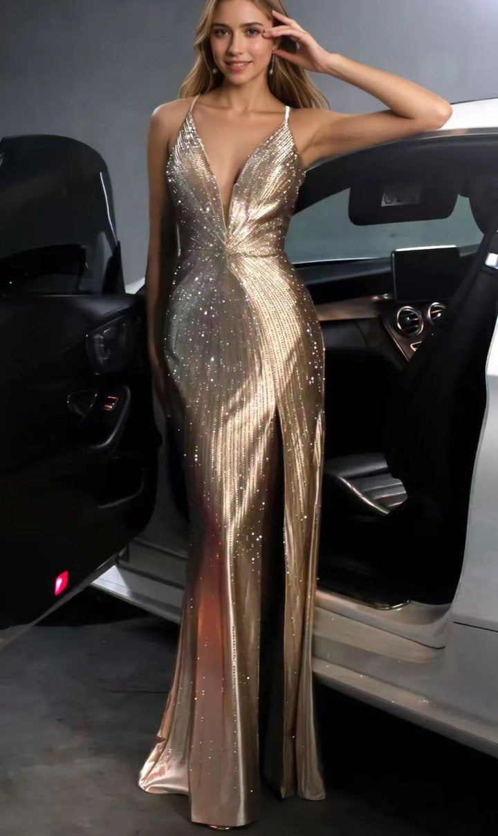 Gold Valencia Crystal Dress