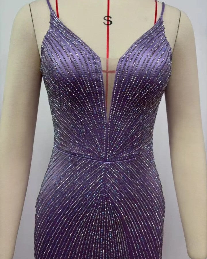 Lilac Valencia Crystal Dress