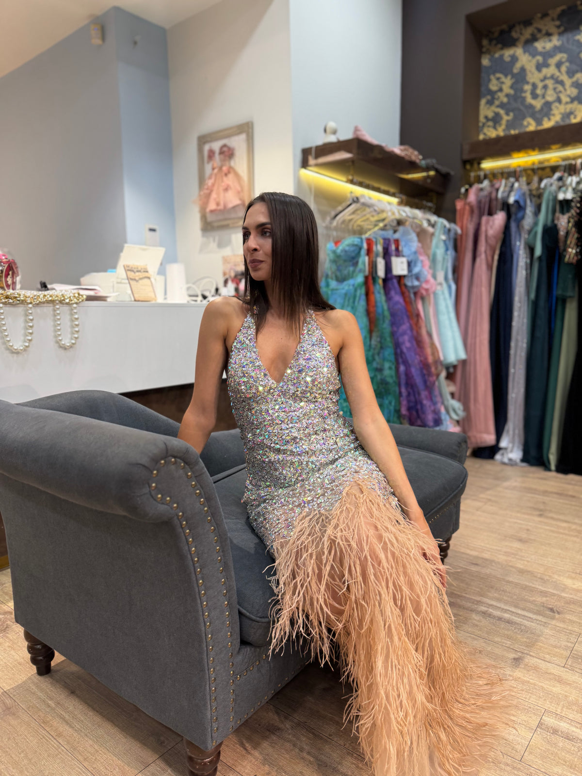 Multicolour Vivienne Crystal Dress