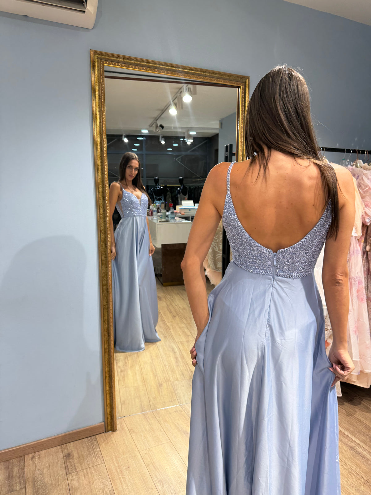Azzurra Crystal Maxi Dress