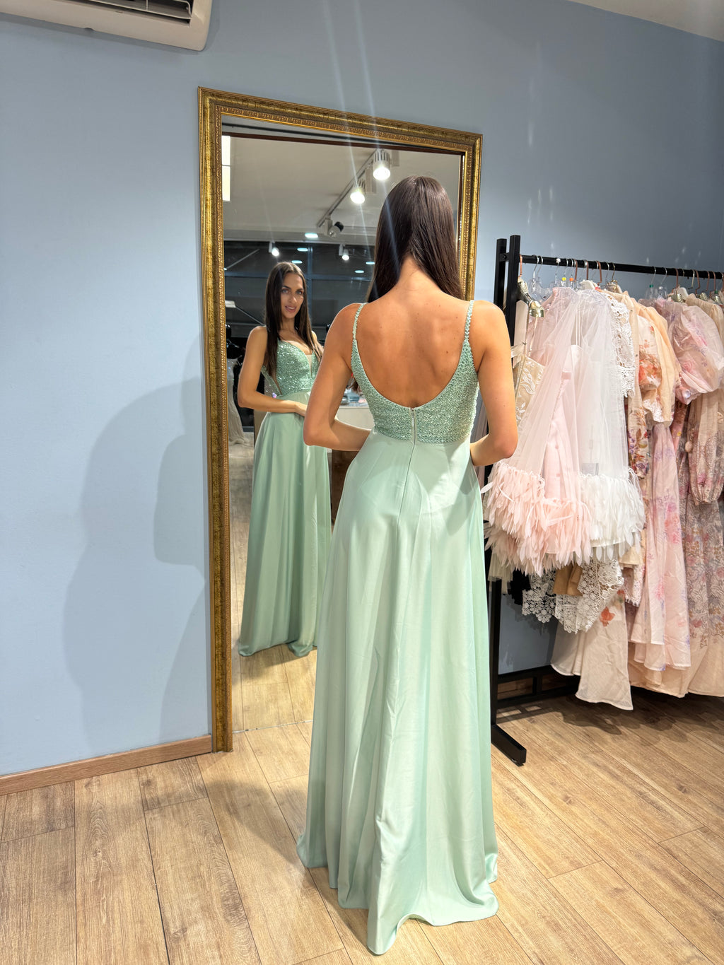 Mint Crystal Maxi Dress